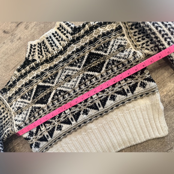 Splendid Cream and Black Turtleneck Chunky Sweater - Picture 12 of 16